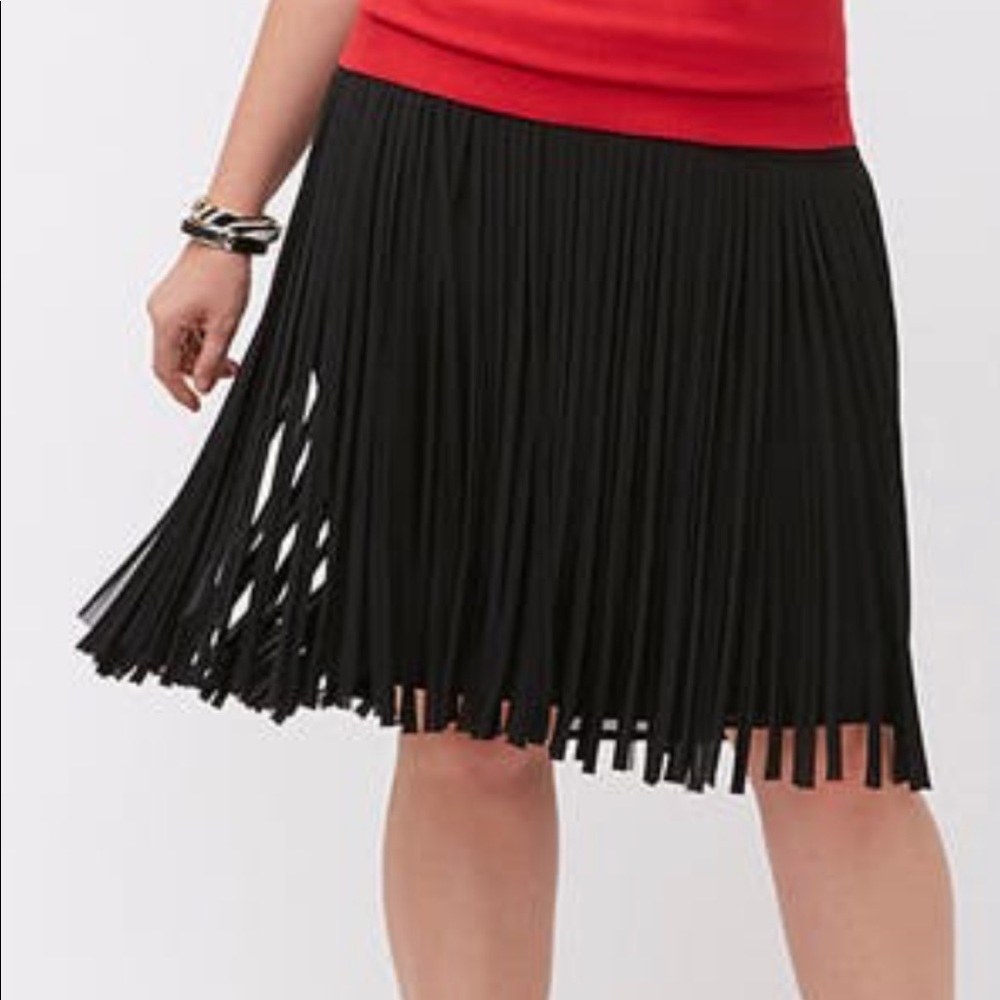 Black fringe skirt